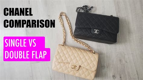 double flap vs single flap chanel|chanel double flap price.